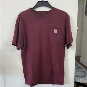 Carhartt Men's Maroon Short Sleeve Pocket Tee